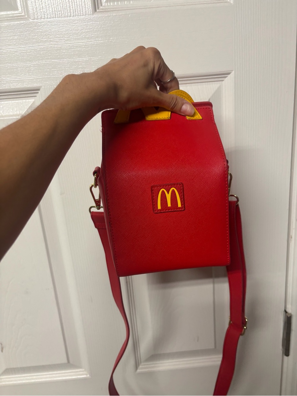 McDonald's Red Crossbody Bag with Yellow Logo and Handle